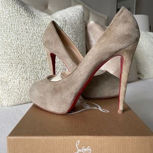 Christian Louboutin Taupe Suede Miss Clichy 140